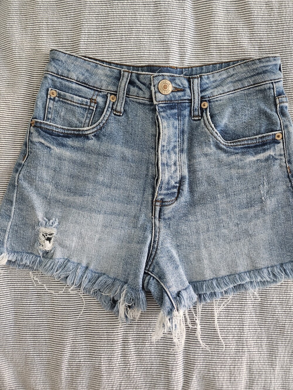 STS Blue Light Blue Distressed Denim Cutoff Shorts